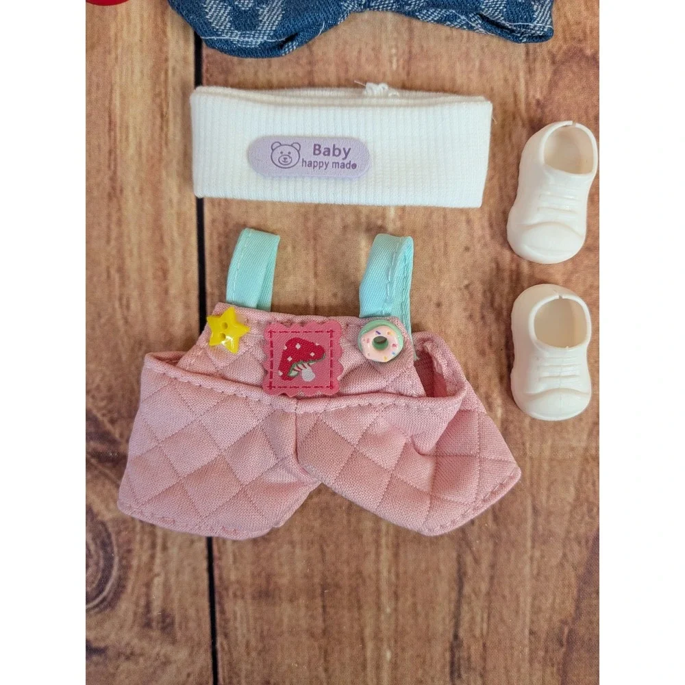 4 Clothes Outfits Shoes Fits Labubu Doll - Clothing For 17cm Plush Dolls #2